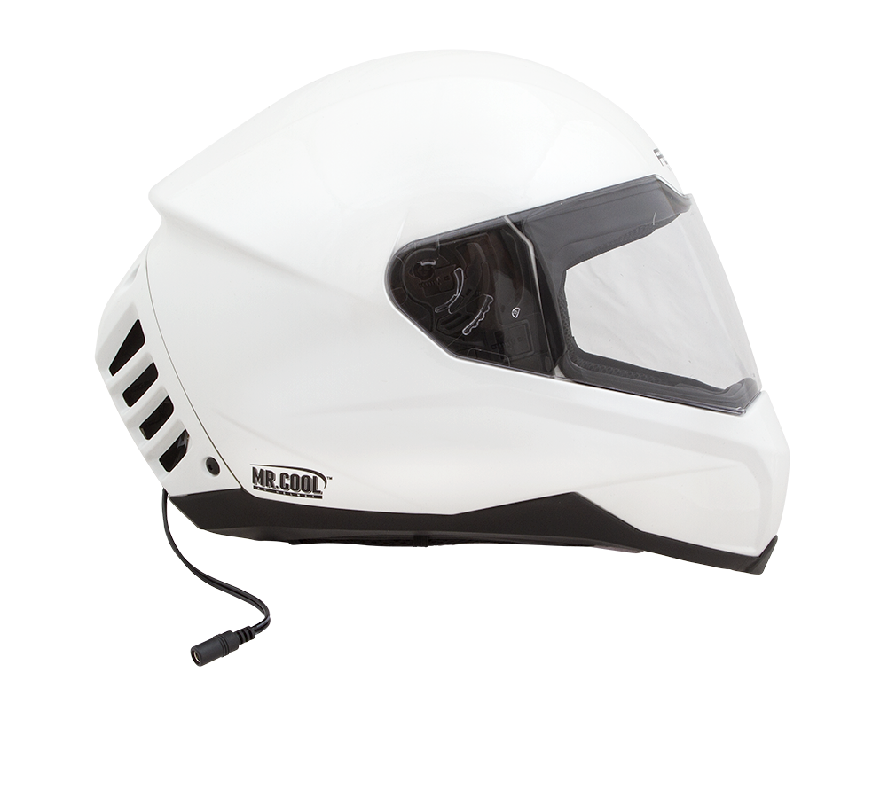 Air Conditioned Helmet in Pearl White